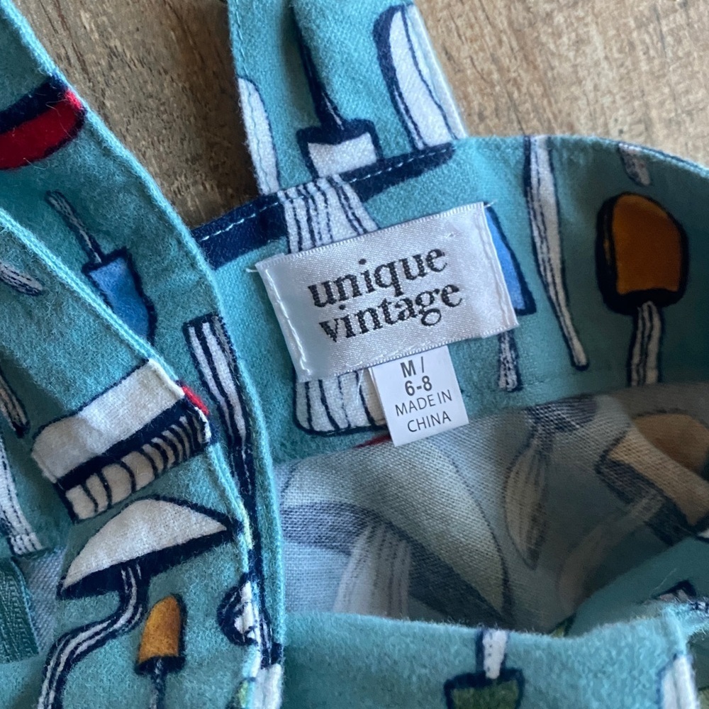Unique Vintage Sage Green & Mushroom Print Brionne Pinafore Skirt - Picture 5 of 11